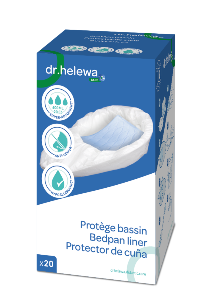 PROTEGE BASSIN HYPOALLERGENIQUE DR HELEWA AVEC TAMPON ABSORBANT 600ML (X20)