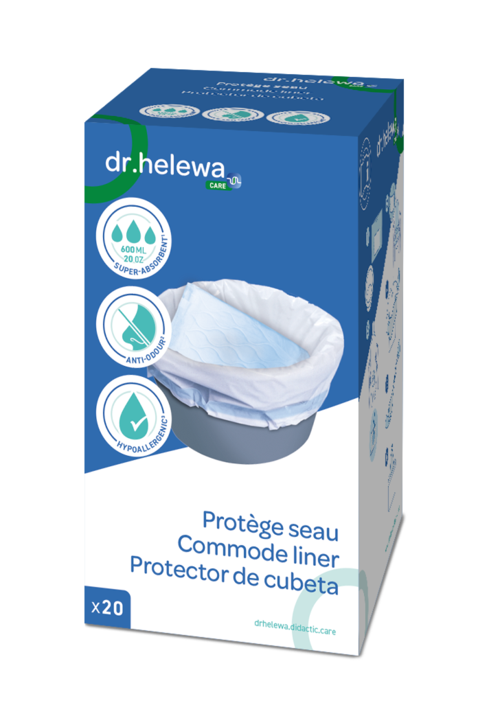 PROTEGE SEAU HYPOALLERGENIQUE DR HELEWA AVEC  TAMPON ABSORBANT 600ML (X20)