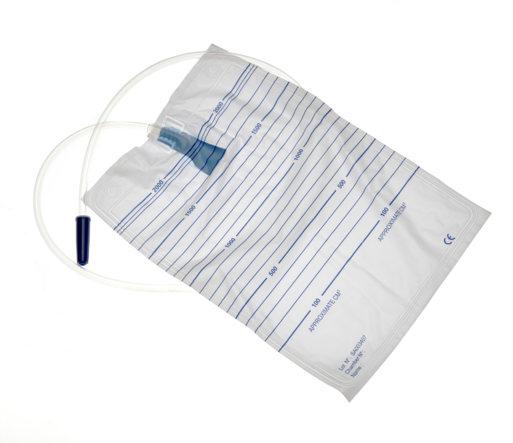 NON STERILE URINE BAG 2 LITRES NO DRAINABLE VALVE STOPCOCK - infineed