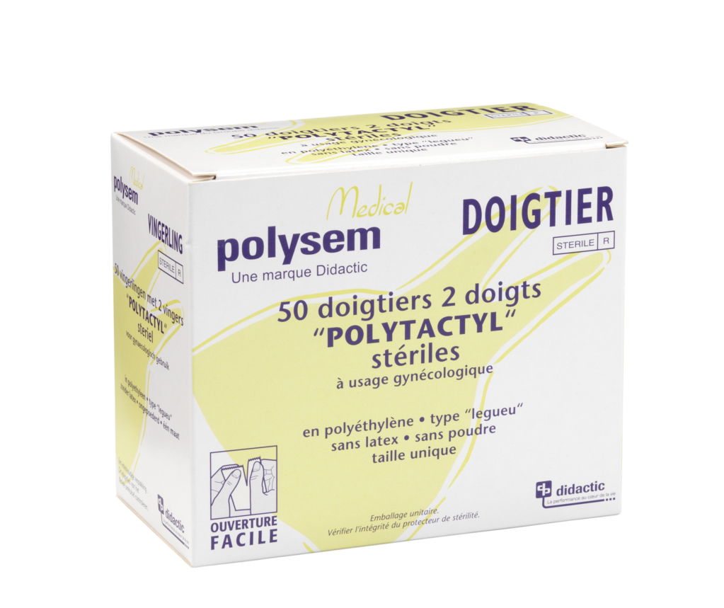 DOIGTIER POLYETHYLENE 2 DOIGTS POLYSEM MEDICAL USAGE UNIQUE