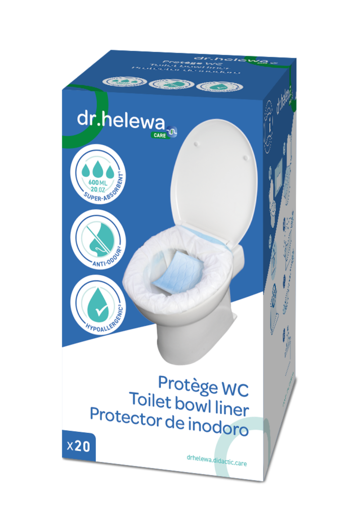  PROTEGE WC HYPOALLERGENIQUE DR HELEWA AVEC  TAMPON ABSORBANT 600ML (X20)