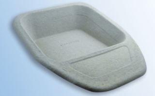 BEDPAN IN MOULDED CELLULOSE 2L SINGLE USE