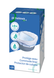 DR HELEWA HYPOALLERGENIC COMMODE LINER WITH ABSORBENT PAD 600ML (X20)