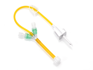 ONCOLOGY 2-WAY ADMINISTRATION LINE PVC DEHP-FREE WITH CHECK VALVE AND STOPPER