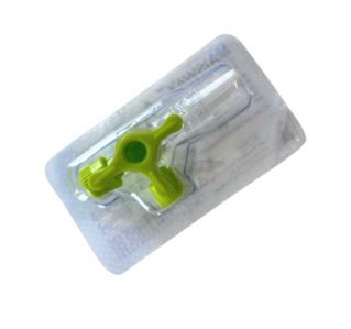 TRITAN 3-WAY STOPCOCK BPA-FREE GREEN VALVE 2 STOPPERS 1 GRIP CAP MOBILE MALE LUER LOCK