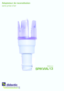 VIAL SPIKE 13MM WITHOUT AIR INTAKE WITH BI-DIRECTIONAL VALVE
