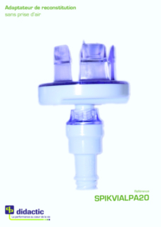 VIAL SPIKE 20MM WITH AIR INTAKE WITH BI-DIRECTIONAL VALVE