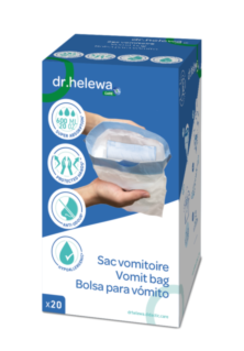 DR HELEWA VOMIT BAG WITH ABSORBENT PAD HYPOALLERGENIC (X20)